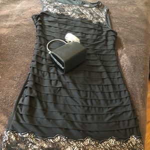 Little black dress creme T&B, Adrianna Papell